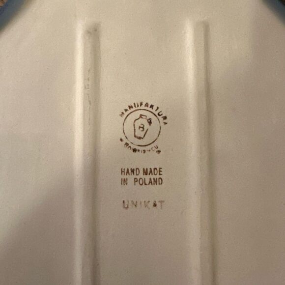 Polish Pottery Boleslawiec‎ Cutting Board Cheese Board Trivet Holly Leaf - Picture 5 of 6